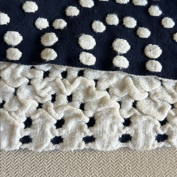 Boden Annabel Knit A Line Fit  Flare Polka‎ Dot Dress 3/4 Sleeve V-Neck Size 8 R - Picture 8 of 13